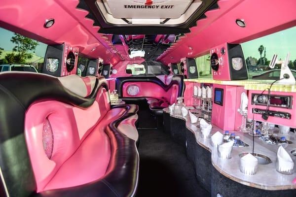 Inside of the H3 Pink Hummer 18 PAX