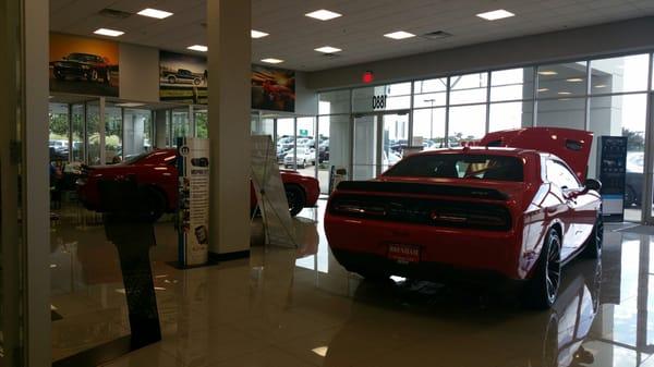 The showroom floor.  What a good lookin' dealership!