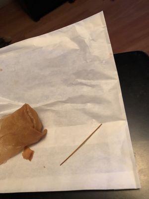 This stick was in their egg roll. Stay away.