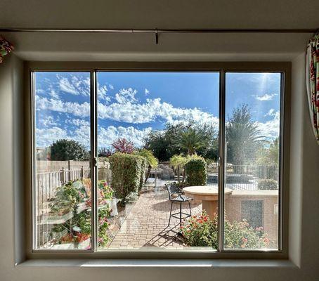 Interior view of our energy-efficient window!