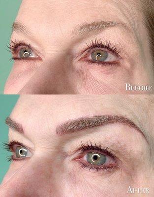 MicroBlading  Eye Brows by Tinny Beauty graduate.