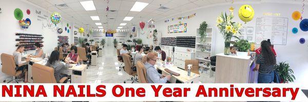 THANK YOU ALL THE CUSTOMER COMING TO NINA NAILS TO MAKING IT SUCCESSFUL !!!!
Happy One Year Anniversary !!!