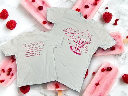 Adult and youth tees for Ice Cream Krawl