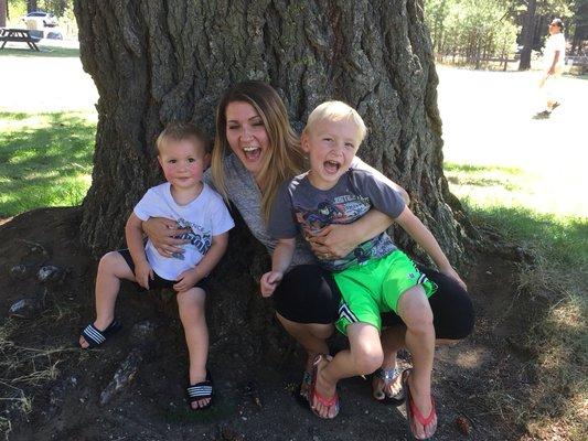 Worship pastor Nicole and her boys