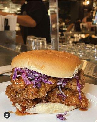 Jonesing Hot honey fried chicken sandwich