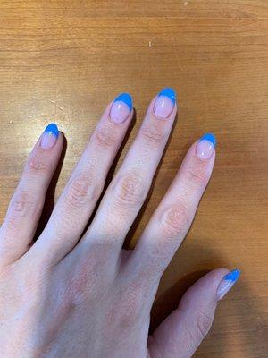 Liquid gels manicure (with tips for me)