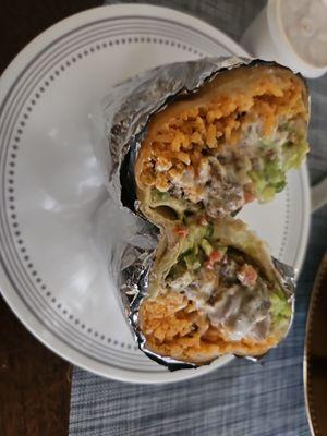 Carne asada super burrito