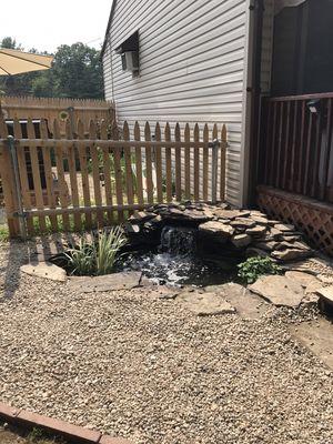 Small koi pond install for my close friends in Coventry Rhode Island! No job to big or small!