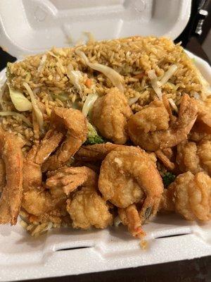 Fried Shrimps with Fried Rice