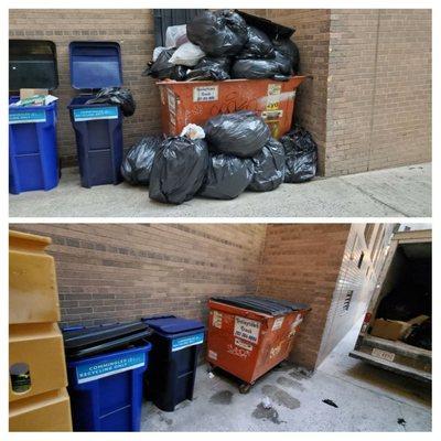 Commercial dumpster clean out in downtown DC