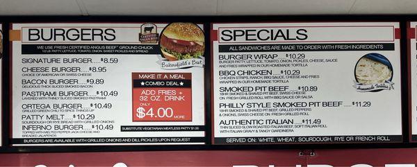 Burgers & Specials