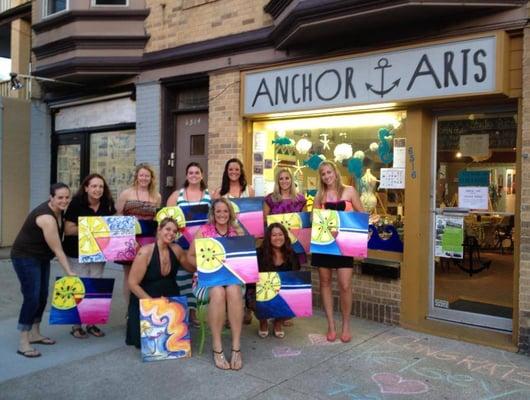 Celebrating a bachelorette party? Have it at Anchor Arts, bring your own food and drinks and get the party started here!