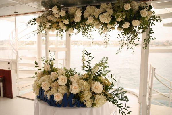 Yacht Wedding- Sweetheart Table