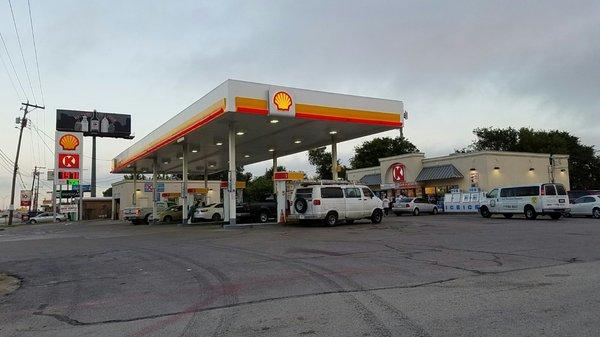 Closest gas station to the airport on Cardinal and 71st.