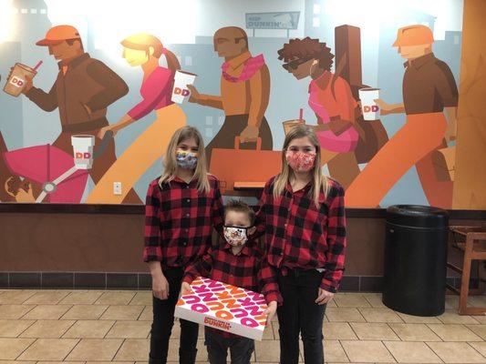 A family tradition of picking up a dozen of Dunkin Heart Shaped Donuts on Valentine's Day!