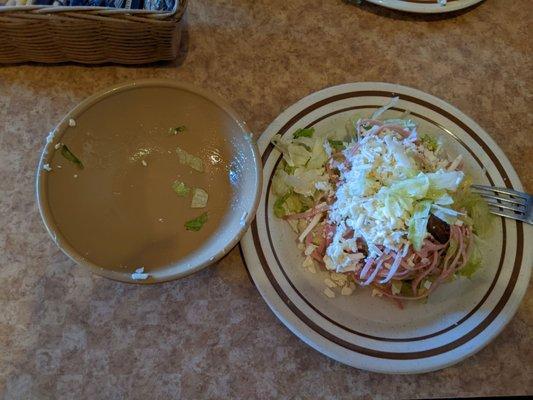 Alot of salad in that small bowl