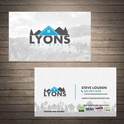 Roofing Company logo and business card design