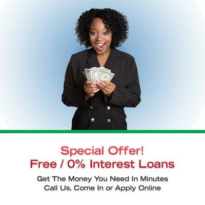 Special Offer; Free / 0% Interest Loans