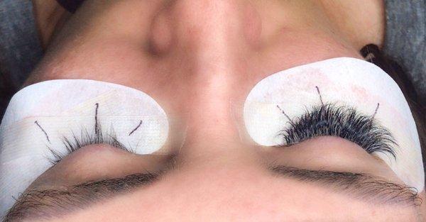 Volume lashes by Carolyn