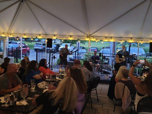 Having a blast at Mattars. Live music   under the tent every Friday.