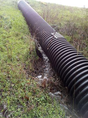 Their culvert work failing causing damage to hillside