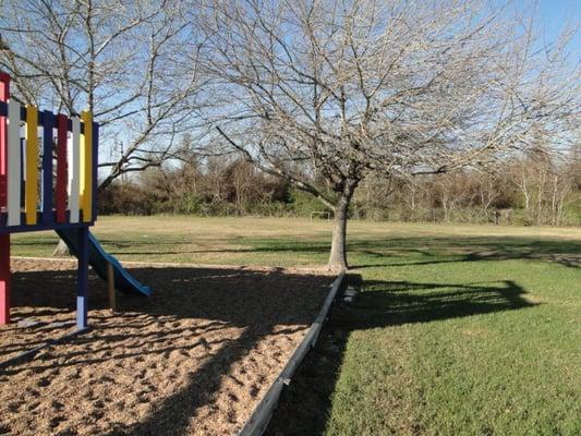 Star Montessori School & Day Care open field for children to play soccer, basketball, football, and other sports.