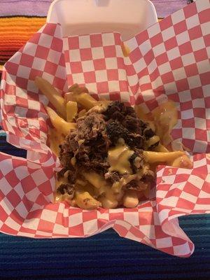 Brisket queso fries lunch special