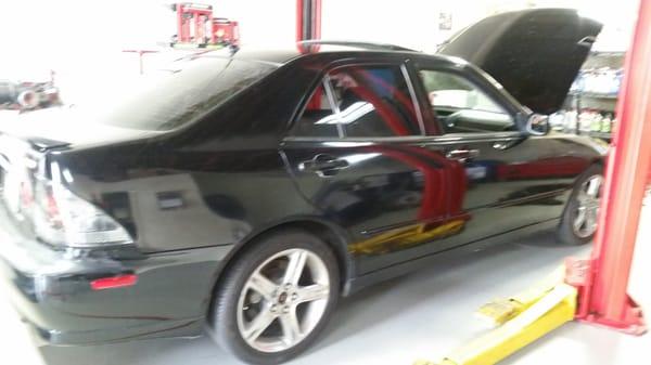 03' Lexus IS300 under maintenance.