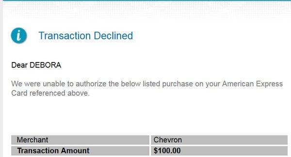 Fraudulent Charges on My Credit Account $100 from Chevron Gas Station on Washington blvd (Montebello). DRIVERS BEWARE!