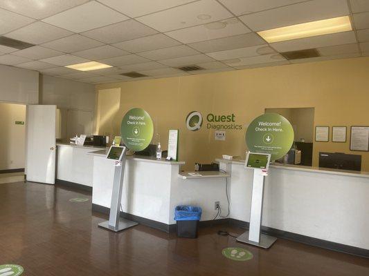 Appears quest is understaffing this office.  Friendly staff quest needs to do better by them and their clients.