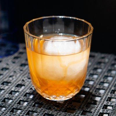 Miso Old Fashioned: Miso-butter rum, pommeau, bitters.