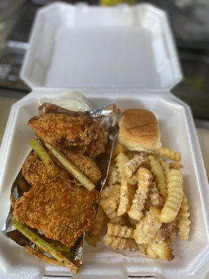 Southern Fried Chicken and Seasoned Fries