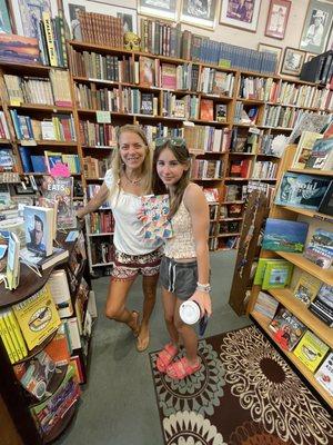 My daughter and the bookstore owner.