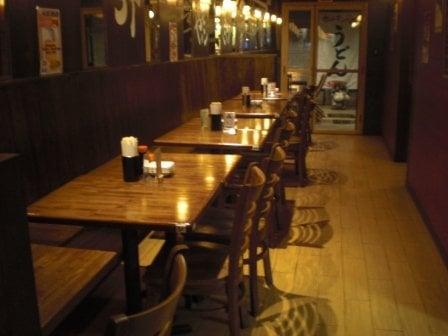 There are about 20 seats in a back which is ideal for a group or party. We reduce the lighting during a dinner time like this.