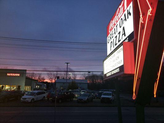 Big sign, great sunset