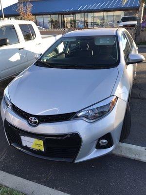 Our car. $12,500. Toyota corolla 2015 with leather interior and under 40,000 miles.