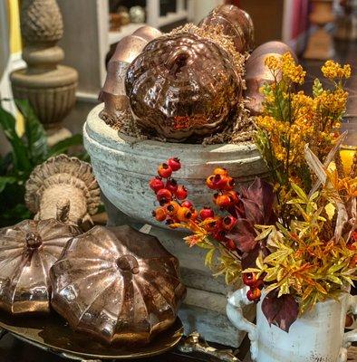 Fall glass pumpkins