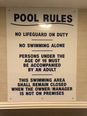 Pool rules