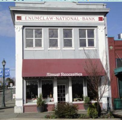 picture from previous business in this location. 100 year old bank building!