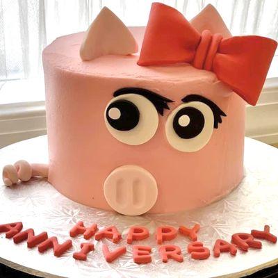 Custom Pig Anniversary Cake | The Cake House Smithfield