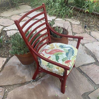 Upholstery work on this dining chair turned out great