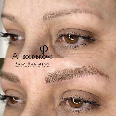 Before & after Microblading