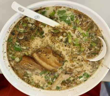 Black garlic ramen with pork