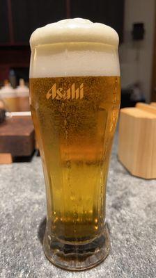 Asahi draft beer