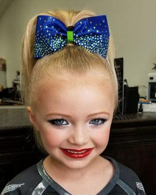 This little cutie is ready for the cheer competition!!