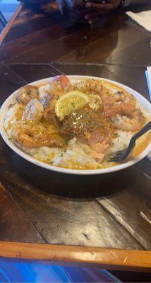 Shrimp & Grits with Salmon