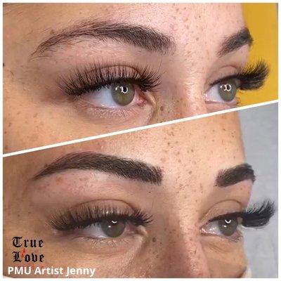 Microblading done by PMU Artist Jenny