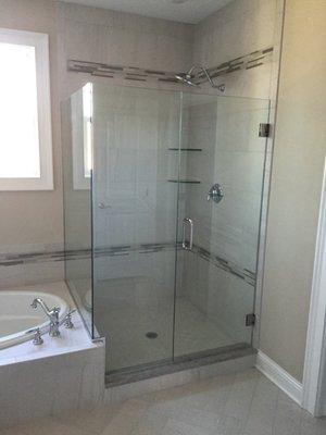 shower glass doors and windows.