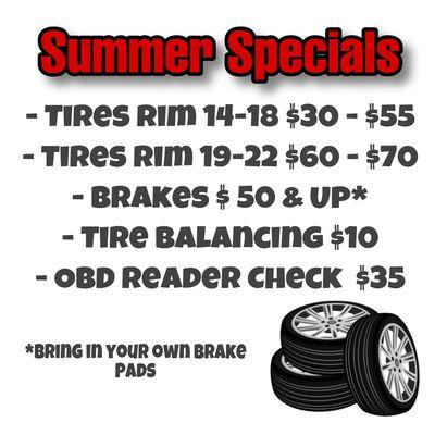 Summer Specials 2019