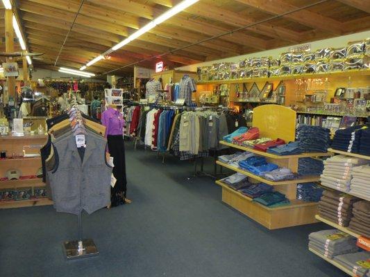 Large selection of clothing & gifts for men, ladies and children